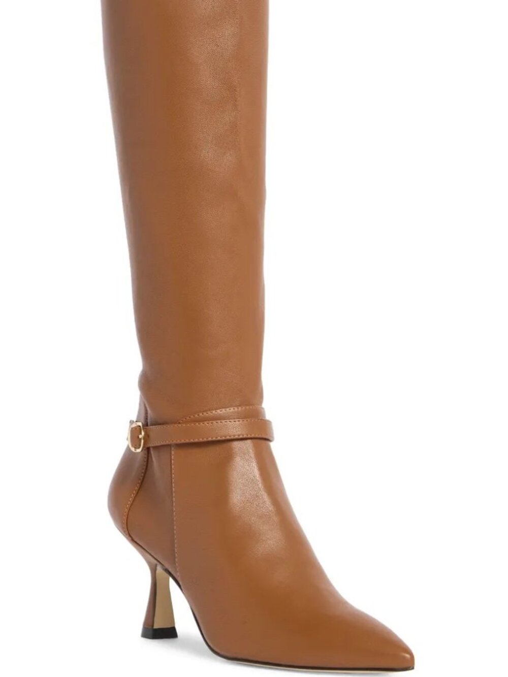 Stuart Weitzman Lori 75 Leather Boot in Cognac